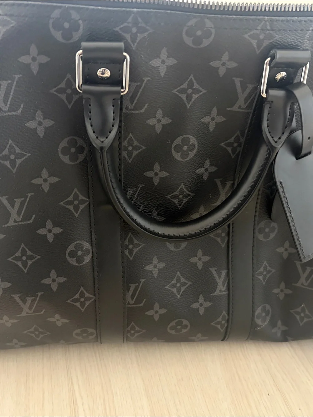 Louis Vuitton Black Monogram Eclipse Duffel Bag